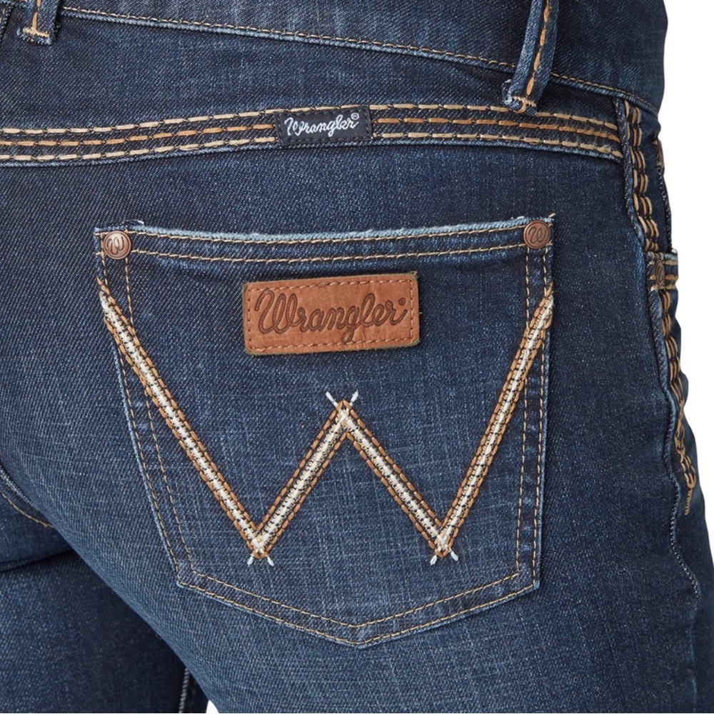 NWT Wrangler Sadie Retro Low Rise Dark Wash Trouser